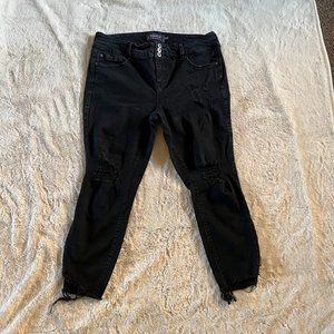 Torrid Distressed Cropped Jeans w/ Zip Ankles | Size 16R